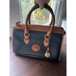 Vintage 1981 Dooney & Bourke Black and Brown Handbag